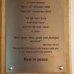 Sr Theresa Plaque